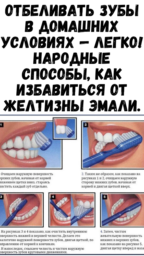 Отбеливать зубы в домашних условиях — легко! Народные способы, как избавиться от желтизны эмали.