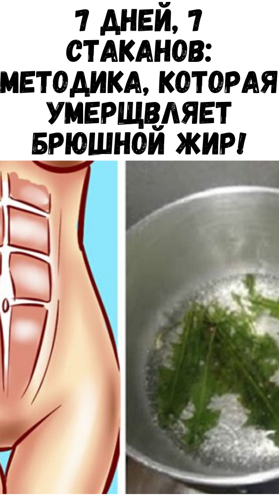 7 дней, 7 стаканов: методика, которая умерщвляет брюшной жир!