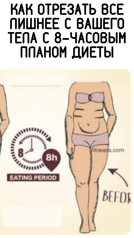 Как отрезать все лишнее с вашего тела с 8-часовым планом диеты