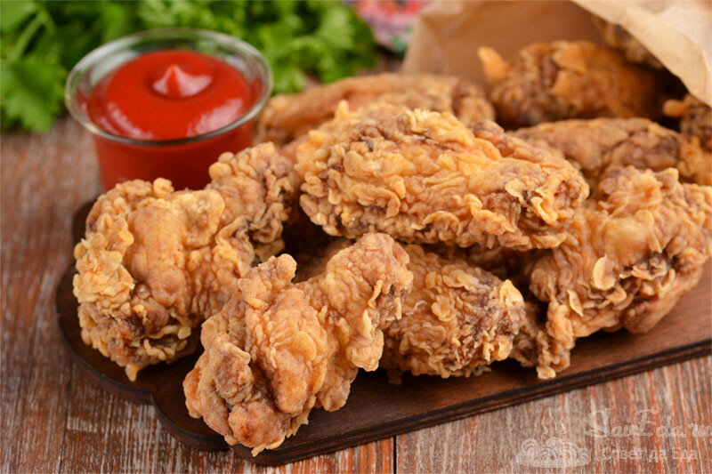 Крылышки KFC. Настоящий рецепт хрустящей панировки. Без кукурузных хлопьев и яиц. Все намного проще