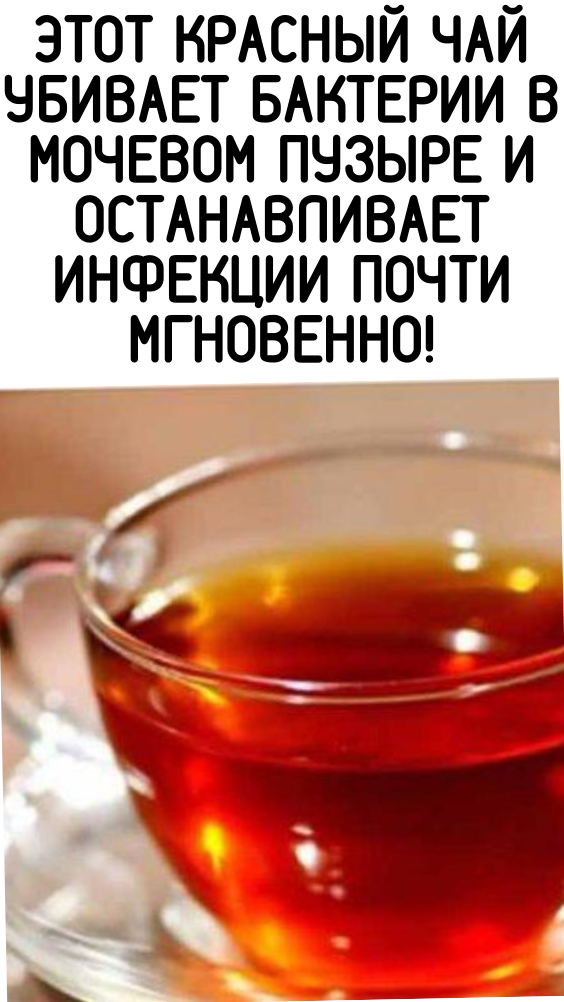 Этот красный чай убивает бактерии в мочевом пузыре и останавливает инфекции почти мгновенно!