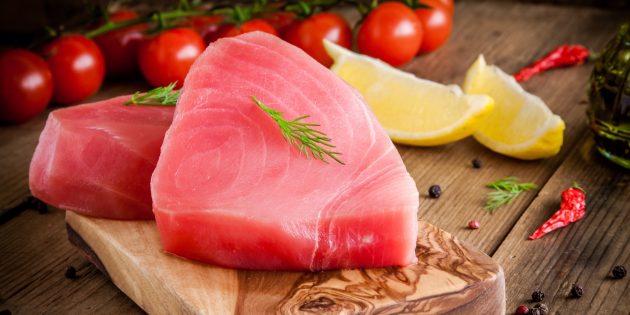 Тунец Продукты, содержащие йод: тунец